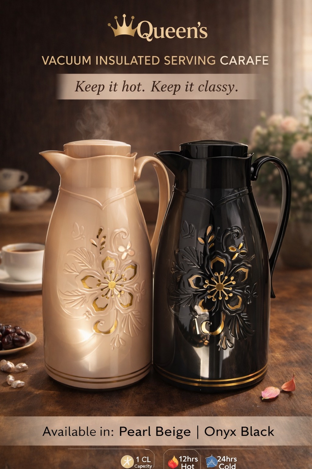 Queen’s Bonnieflask (Vacuum Insulated Serving Carafe)
